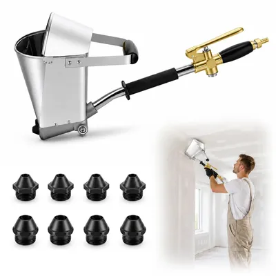 Produktbild von Zement- und Mörtelspritzpistole - Handgehaltene Putzspritze - Für Wand und Decke - Hopper-Trichter - Für Beton und Putzmörtel - Manuell - Weiß