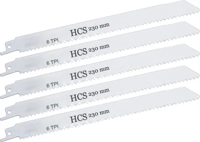 Produktbild von 5 HCS Säbelsägeblätter Holz Kunststoff 230mm Sägeblätter Säbelsäge 6 TPI