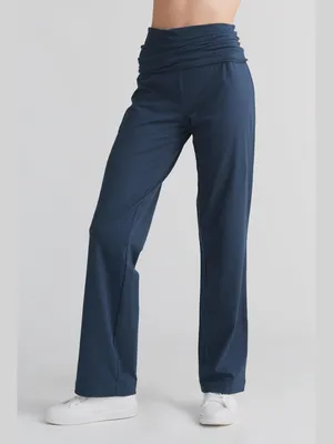 Produktbild von Damen Hose aus Bio-Baumwolljersey mit Umschlagbund, sportlich, lockere Passform