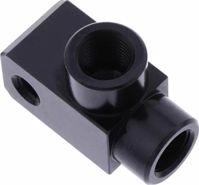 Produktbild von Bremsrohrverteiler 2-Wege 90 Grad TYP812-1 M10x1 Schwarz