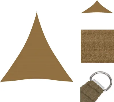 Produktbild von vidaXL Sonnensegel 160 g/m² Taupe 5x6x6 m HDPE -  Sonnenschirme & Sonnenschutze