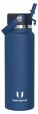 Immagine prodotto di Borraccia in acciaio inossidabile Sparrow, capacità 1,2 litri, thermos con cannuccia e coperchio FlexDeckel