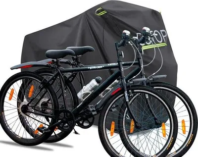 Produktbild von Fahrradhülle 210D Oxford-Gewebe für 29 Zoll oder zwei 26 Zoll Fahrräder mit Diebstahlschutz und UV-Schutz für Outdoor