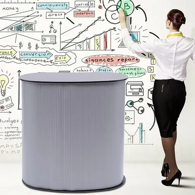 Productafbeelding van Presentatiestandaard, beurstdruk, inklapbare receptiebalie, draagbare receptiebalie, ronde presentatiestand, winkeldisplay