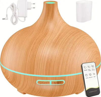 Produktbild von Aroma Diffuser, 550ml Aromadiffusor, Diffusor für ätherische Öle mit 7 Farben, LED Aromatherapie-Diffusor, automatischer Abschaltung, BPA-frei