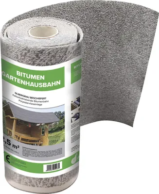 Produktbild von Bitumen-Gartenhausbahn 5 x 0,5 m = 2,5 m² silbergrau