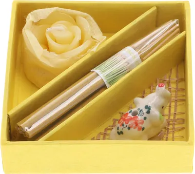 Produktbild von Räucher & Duftset, Thailändische Räucherstäbchen, Geschenk Set - Citronella, Gelb, 2,5*10*10 cm, Räucherstäbchen & Sets aus Thailand