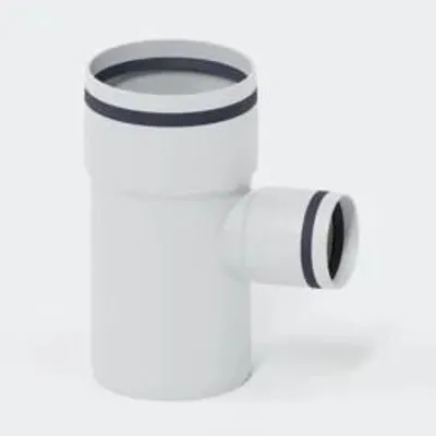 Immagine prodotto di POLOPLAST, raccordo a T, DN90/50, POLO-KAL 3S, PP-MD, diametro 90/50 mm, angolo 87,5°, bianco, 1 pezzo.
