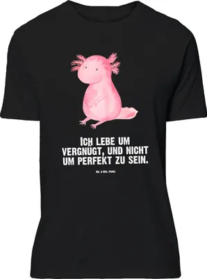 Produktbild von Mr. & Mrs. Panda T-Shirt Axolotl Niedlich - Schwarz - Geschenk, Fröhlich, in XXL, Freundin, Liebe, Weisheit, Tshirt, Oversize, Shirt, Lebensweisheit