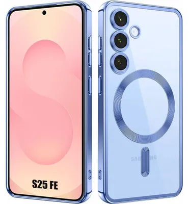 Image de Coque pour Samsung Galaxy S25 FE, avec Protection Objectif et Cercle Magnétique - Bleu