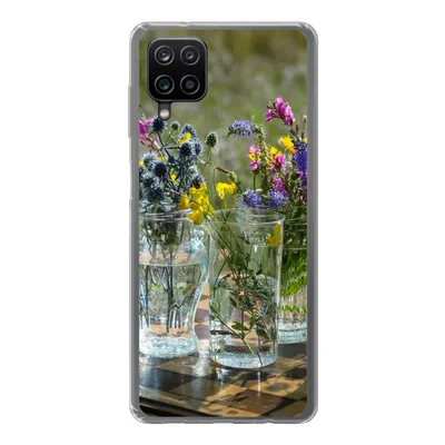 Produktbild von MuchoWow® Handyhülle Schutzhülle Hülle für Samsung Galaxy A12 Vase - Blumen - Farben Silikon Softcase Handy Hülle - Bild