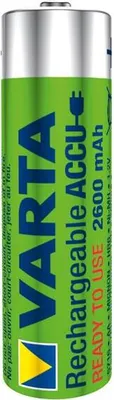 Produktbild von Varta AA (Mignon)/HR6/5716 - 2600 mAh (5716) LSD-NiMH Akku (Ready-to-Use), 1,2 V AA 2600mAh 2-BL (5716) RTU Varta