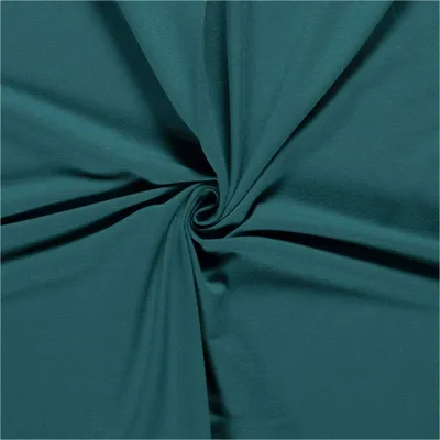 0,5m French-Terry Stoff Uni Oeko-Tex 5% Elasthan Baumwollstoff Meterware petrol