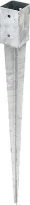Obrázok produktu pre Alberts nájazdová zásuvka do zeme pre štvorcové drevené stĺpiky žiarovo pozinkované 71 x 71 mm celková dĺžka 900 mm