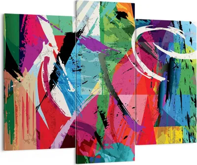 Produktbild von Bild auf Leinwand - Leinwandbild - Abstraktion modern - 130x100cm - Wand Bild - Wanddeko - Leinwanddruck - Bilder - Kunstdruck - Wanddekoration - Leinwand bilder - Wandkunst - CB130x100-3635