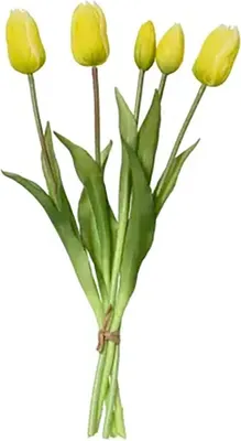 Produktbild von bouquet de tulipes blanches en polypropylène, 15 x 15 x 40 cm
