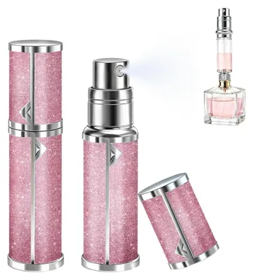 Image de Diffuseur de parfum rechargeable, 5 ml, rose/argent, aluminium, 8,5 cm
