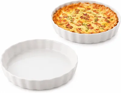 Immagine prodotto di Tortiera in Vetroceramica, rotonda, diametro 14,4 cm, adatta al forno, per torte e quiche