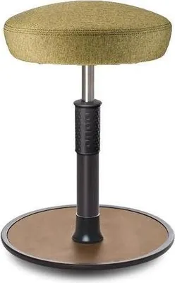 Produktbild von Sitz- Stehhocker Free Regular Hutsitz Camira Rivet Senfgelb schwarz /Natur.