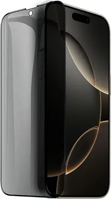 Image de Privacy Glass avec cadre noir pour iPhone 16 Pro Max