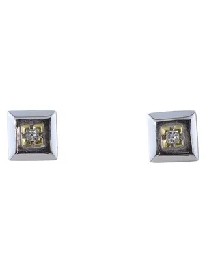 Produktbild von MIAMAR 0901503 Damen Ohrstecker 14 Karat (585) Bicolor Gold weiß