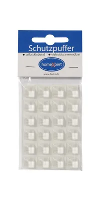 Produktbild von Schutzpuffer Clear 12,6 mm Kunststoff transparent Quadrat selbstklebend