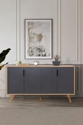 Productafbeelding van Skye Decor, hoogwaardige console tafel (3-delig) in saffiereikenhout, 150 cm, 100% melamine