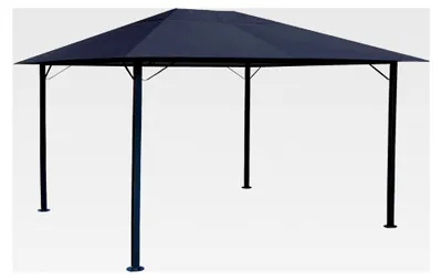 Produktbild von Metall Gartenpavillon Nizza 3x4m Antik Partyzelt Grau
