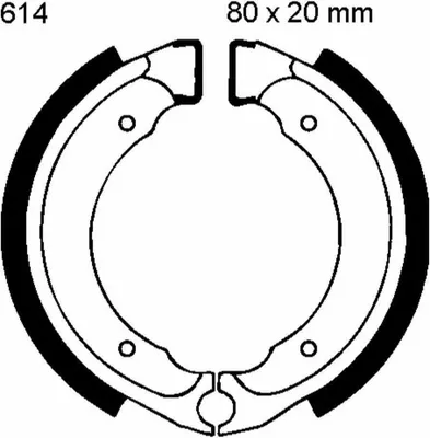 Immagine prodotto di Ganasce freno posteriori EBC S614 con molle D.80mm