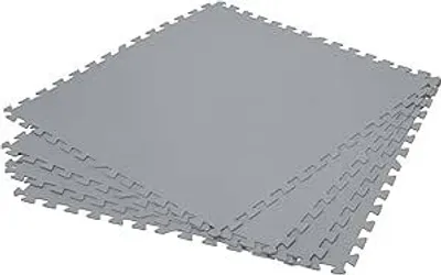 Produktbild von Bestway Pool-Bodenschutzfliesen, grau, 78x78 cm, 9 Stück, Robustes Polyethylen, Erweiterbares Stecksystem, für Überirdische Pools, Rasen, Whirlpools & Outdoor, alle Aufstellpoolgrößen, 1,62 kg