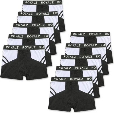 Produktbild von ROYALZ Boxershorts Herren Unterhose 10er Pack Sport-Look Sportiv Männer Unterwäsche men 10 Set (95% Baumwolle / 5% Elasthan)