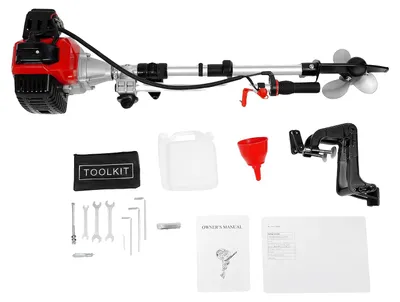 Obrázok produktu pre Prívesný motor, 2-taktný motor, výkon 2,3 PS, čierny
