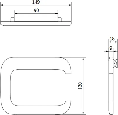 Produktbild von VIGOUR Papierhalter derby style ohne Deckel verchromt