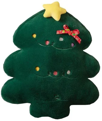 Productafbeelding van Pluche Kerstkussen Peperkoekman of Kerstboom - 45 cm