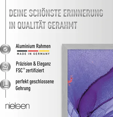 Produktbild von nielsen Aluminium Bilderrahmen C2, 70x100 cm, Struktur Schwarz Matt