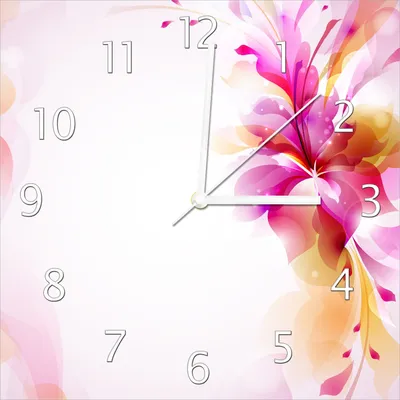 Produktbild von Wallario Design Wanduhr Pinkes Blumenbuket aus Echtglas, Größe 30 x 30 cm