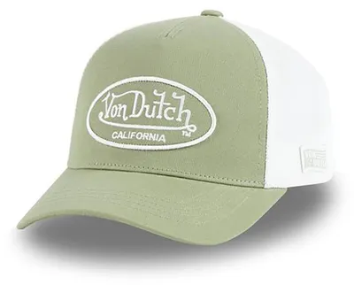 Produktbild von Von Dutch Originals Trucker Cap CALIFORNIA Twill Embroidery KhakiWhite
