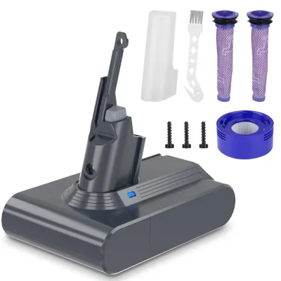 Ersatzakku für Dyson V7 SV11, 4600 mAh, 21,6 V, mit 3 Filtern