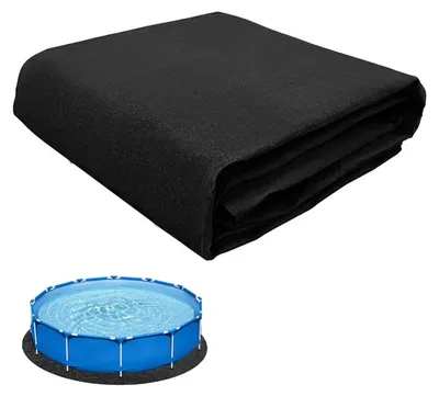 Immagine prodotto di Telo protettivo per piscina Rotondo - Poliestere - 370 cm - Antiscivolo - Resistente a forature e strappi