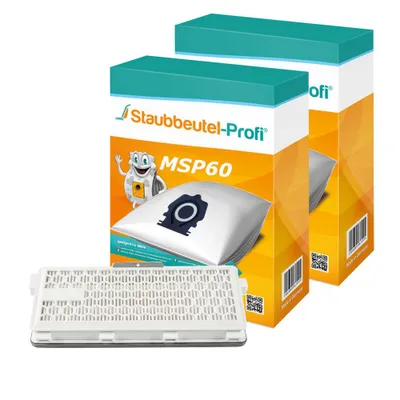 Produktbild von 8 Staubsaugerbeutel MSP60 1x Hepafilter 012 geeignet für Miele Guard L1 M1 S1 TU CO