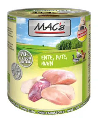 Produktbild von 6 x 200g MAC's Cat Ente & Pute & Huhn