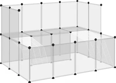 Obrázek produktu pro vidaXL Klec pro malá zvířata Transparentní 143x107x93 cm PP a ocel