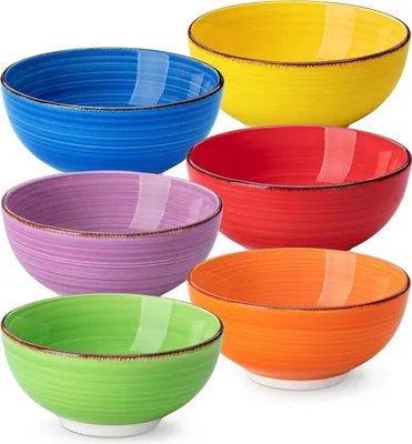 Image de vancasso Ensemble de 6 coupes à dessert BONITA grès 12Oz crème glacée coupes en céramique