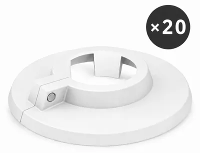 Produktbild von BADfabrik24 Rosette RKW 3/8-18mm, weiß, Kunststoff 20 Stück, KI-generiertes Bild