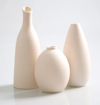 Produktbild von Keramische Knopvaasjes beige rustik für Pampasgras und Blumen