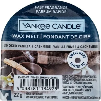 Zdjęcie produktu dla Yankee Candle Smoked Vanilla & Cashmere 22 g