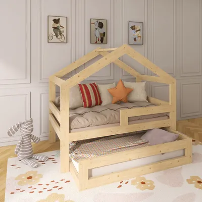 Produktbild von Ausziehbett mit Rausfallschutz Symmetrisch 160x80/140x70