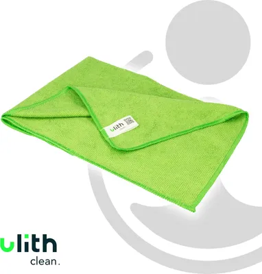 Produktbild von ULITH Clean-Profi Microfasertuch, 40 x 40 cm, Grün, 300 GSM, Robust, Langlebig, mit hoher Wasseraufnahme