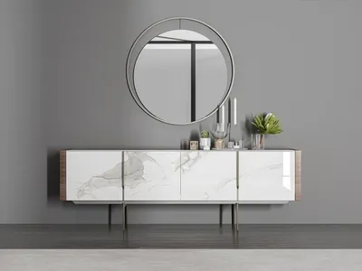 Produktbild von Luxus Esszimmer Modern Sideboard mit Spiegel Design Einrichtung Neu