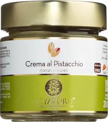 Produktbild von Crema al Pistacchio, süße Pistaziencreme ohne Palmöl, 200g, Scyavuru